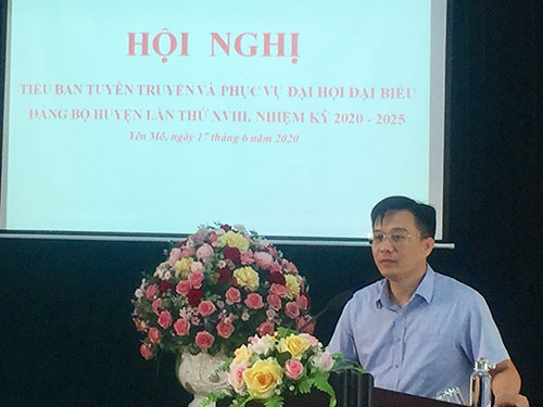 Tiểu Ban Tuyên truyền và phục Đại hội đại biểu Đảng bộ huyện lần thứ XVIII họp triển khai một số nhiệm vụ chuẩn bị cho Đại hội