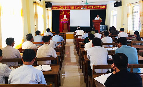 Hội nghị triển khai một số nhiệm vụ công tác thông tin tuyên truyền, dư luận xã hội trước thềm Đạị hội Đảng bộ huyện lần thứ XVIII,  nhiệm kỳ 2020-2025