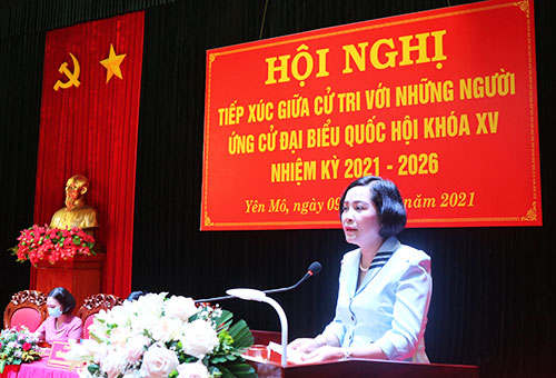 Hội nghị ứng cử viên đại biểu Quốc hội khóa XV, nhiệm kỳ 2021- 2026 tiếp xúc với cử tri Sunwin 68
