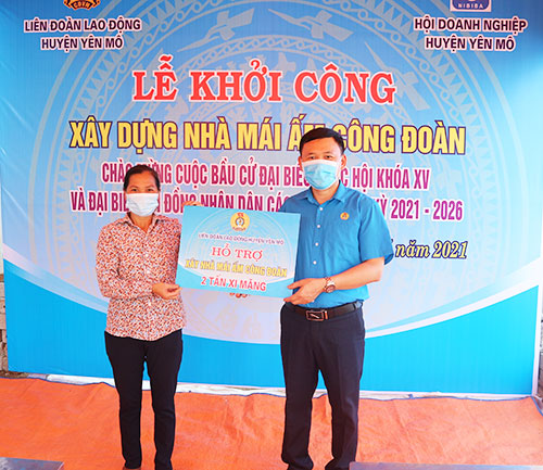 Khởi công xây dựng Nhà mái ấm Công đoàn tại xã Yên Mạc