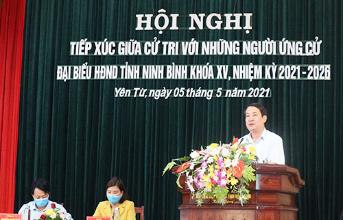 Hội nghị tiếp xúc giữa cử tri với những người ứng cử đại biểu HĐND tỉnh nhiệm kỳ 2021- 2026