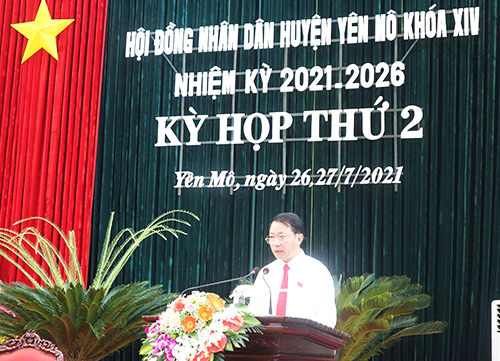 Khai mạc Kỳ họp thứ 2, HĐND huyện khóa XIV, nhiệm kỳ 2021-2026