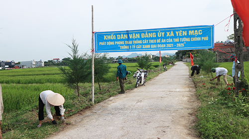 Xã Yên Mạc phát động trồng cây hưởng ứng Chương trình trồng một tỷ cây xanh- Vì một Việt Nam xanh