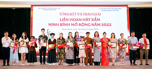 Huyện Yên Mô đạt 10 giải thưởng tại Liên hoan hát Xẩm Ninh Bình mở rộng năm 2022