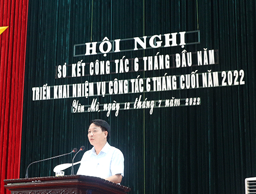 Hội nghị sơ kết công tác 6 tháng đầu năm, triển khai nhiệm vụ trọng tâm 6 tháng cuối năm 2022