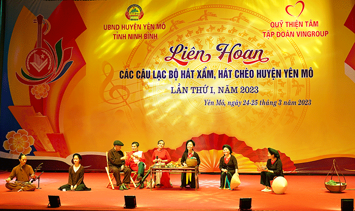 Yên Mô tổ chức thành công Liên hoan các Câu lạc bộ hát Xẩm, hát Chèo lần thứ I, năm 2023.