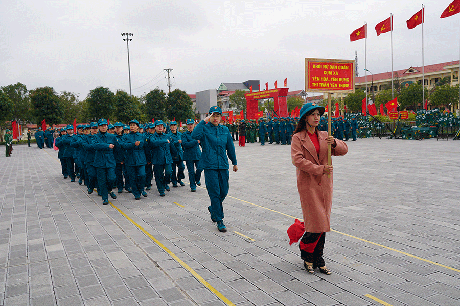 Lễ ra quân huấn luyện năm 2024 và phát động thi đua cao điểm với chủ đề “Tiếp bước chiến sỹ Điện Biên- Tiến lên giành 3 nhất” trong LLVT huyện