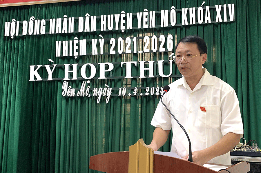 Hội đồng nhân dân huyện khóa XIV tổ chức Kỳ họp thứ 16, nhiệm kỳ 2021- 2026